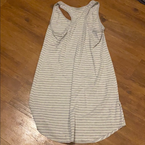 Soft gray and white striped pajama tank - Picture 3 of 3
